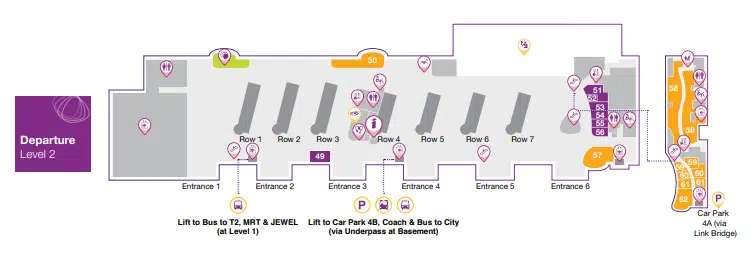 Terminal 4 departure map