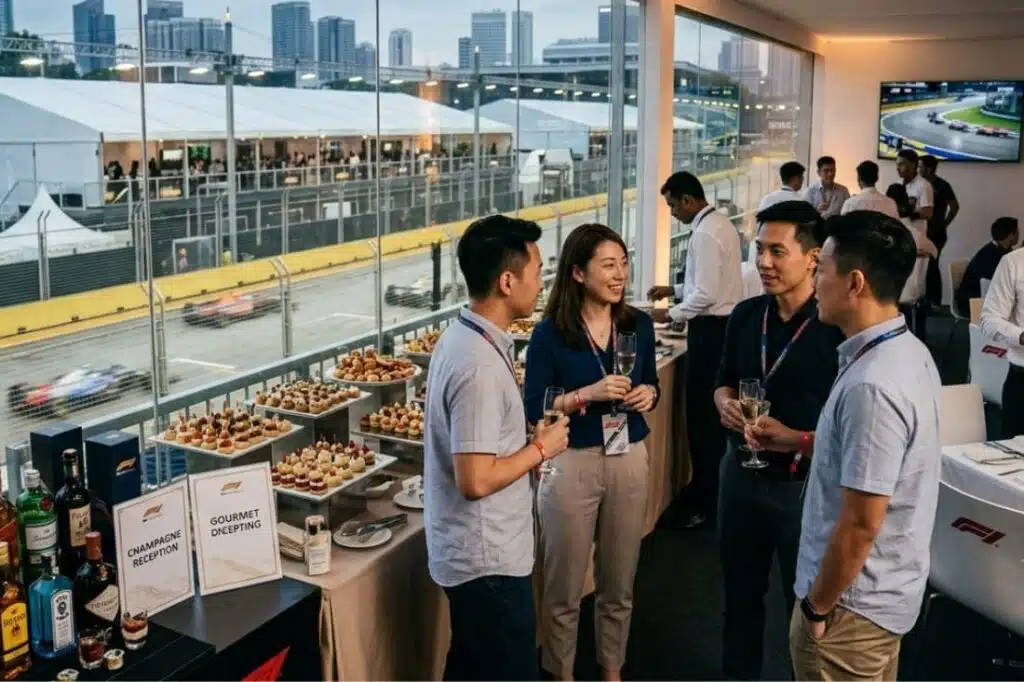 F1 Paddock Club & hospitality transport tips include enjoying a champagne reception with trackside views.